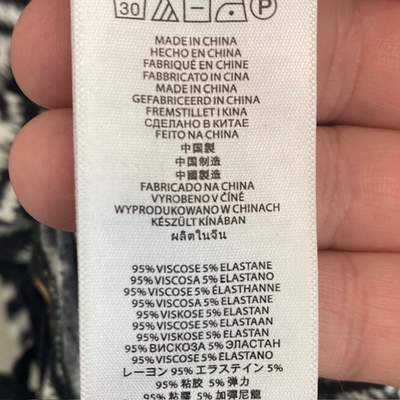 Michael Kors Animal Print Black & White Blouse Size M - Picture 9 of 9